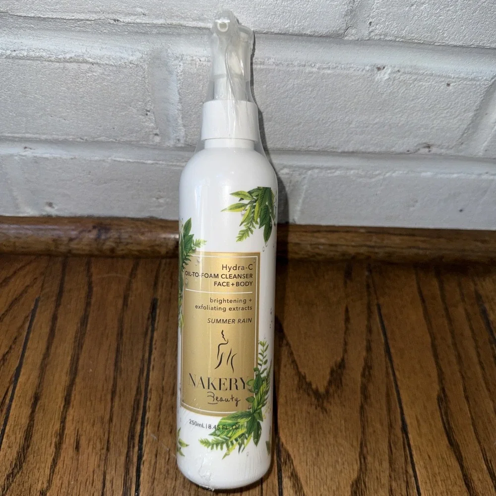 Nakery Beauty Hydra-C Oil to‎ Foam Cleanser Face/Body Summer Rain NEW Sealed